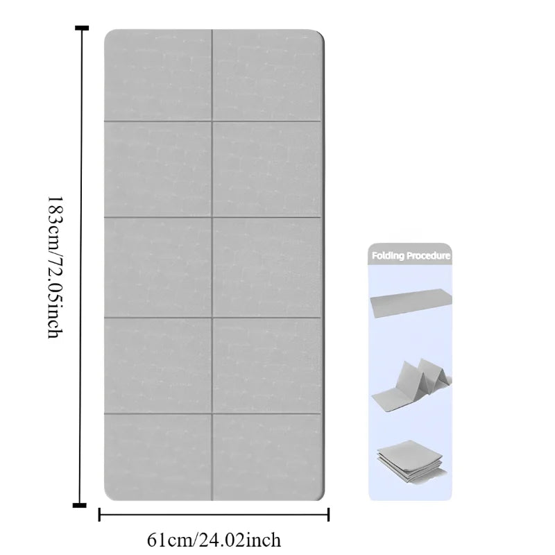 Foldable Yoga Mat Eco Friendly TPE Travel Folding Non Slip Double Sided For Pilates And Floor Workouts