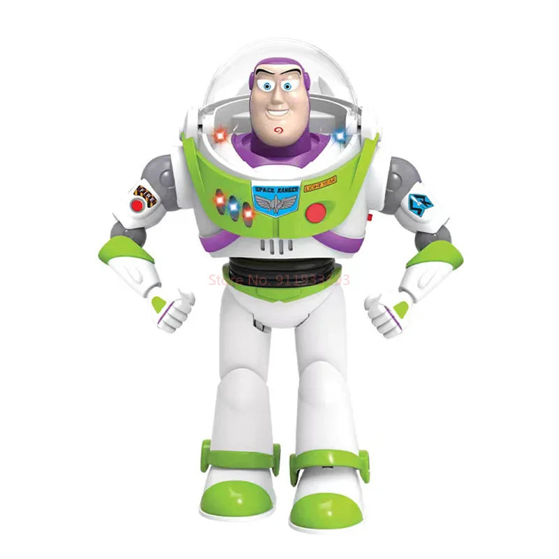 Toy Story Buzz Lightyear Electric Walking Robot Action Figure Toy For Kids Birthday Gift Pixar