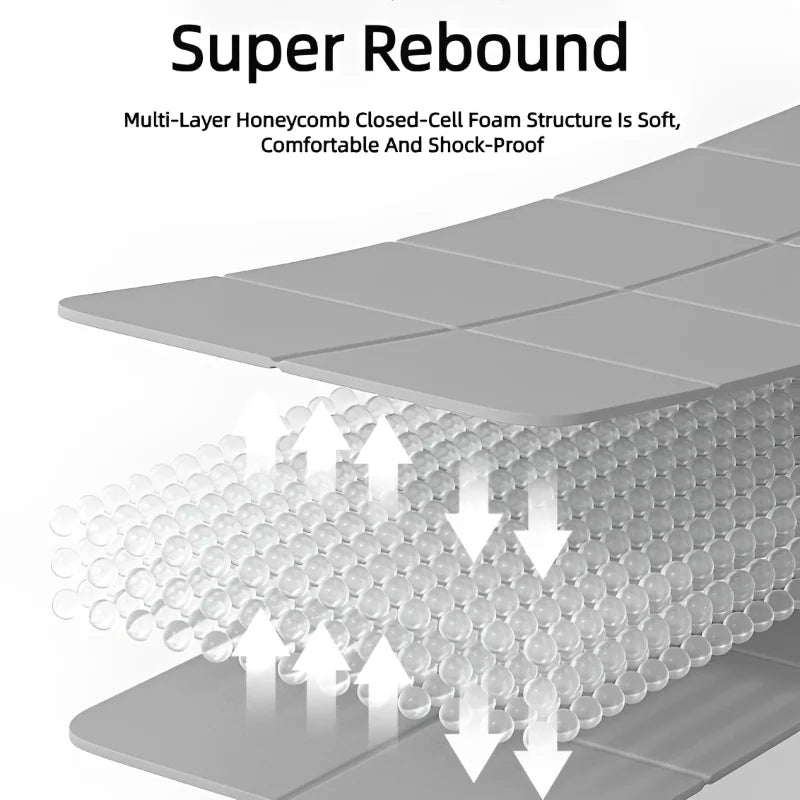 Foldable Yoga Mat Eco Friendly TPE Travel Folding Non Slip Double Sided For Pilates And Floor Workouts