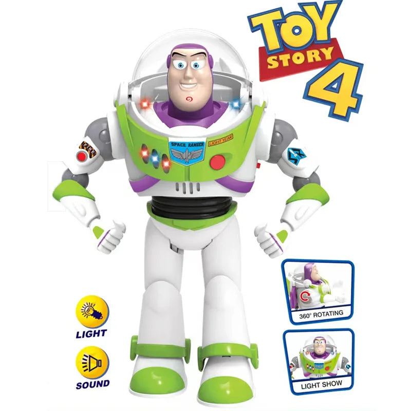 Toy Story Buzz Lightyear Electric Walking Robot Action Figure Toy For Kids Birthday Gift Pixar