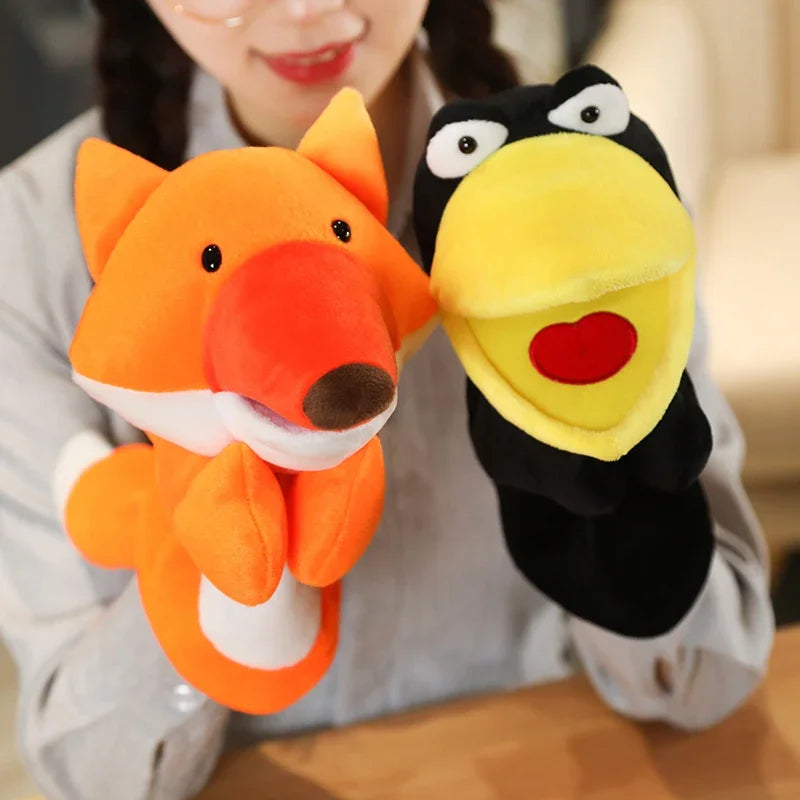 Kawaii Plush Finger Puppets Monkey And Tiger Educational Toy For Kids Learning And Imagination Gift