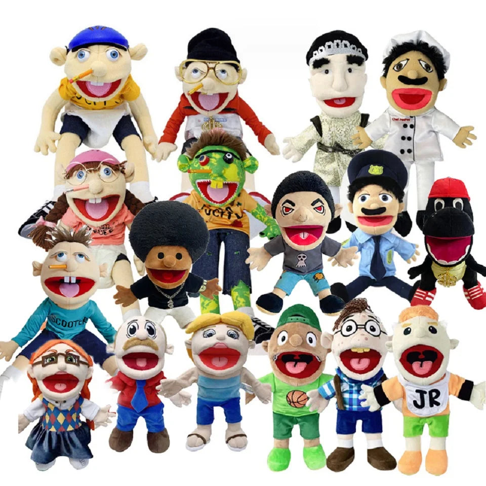 Jeffy Hand Puppet Plush 30cm or 60cm Soft Kids Puppet Toy Party Props Talk Shows Christmas Gift