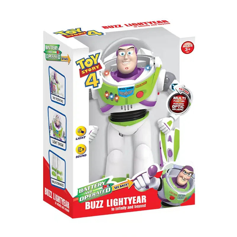 Toy Story Buzz Lightyear Electric Walking Robot Action Figure Toy For Kids Birthday Gift Pixar