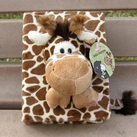 100 Pages 3D Cartoon Plush Animal Photo Album Slip in Case for Baby Groth Memory Fotos Photocards Collect Books Creative Gifts