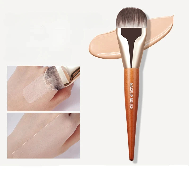 Tongue Shaped Foundation Brush For Liquid Foundation And Concealer Professional Makeup Tool For Women Face Base Beauty