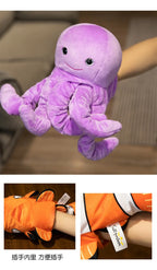 Kawaii Finger Puppets Plush Toys Octopus Penguin Clownfish Educational Storytime Toys for Imaginative Play Birthday Gift