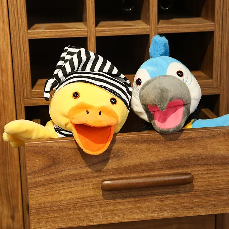 Kawaii Plush Finger Puppets Monkey And Tiger Educational Toy For Kids Learning And Imagination Gift