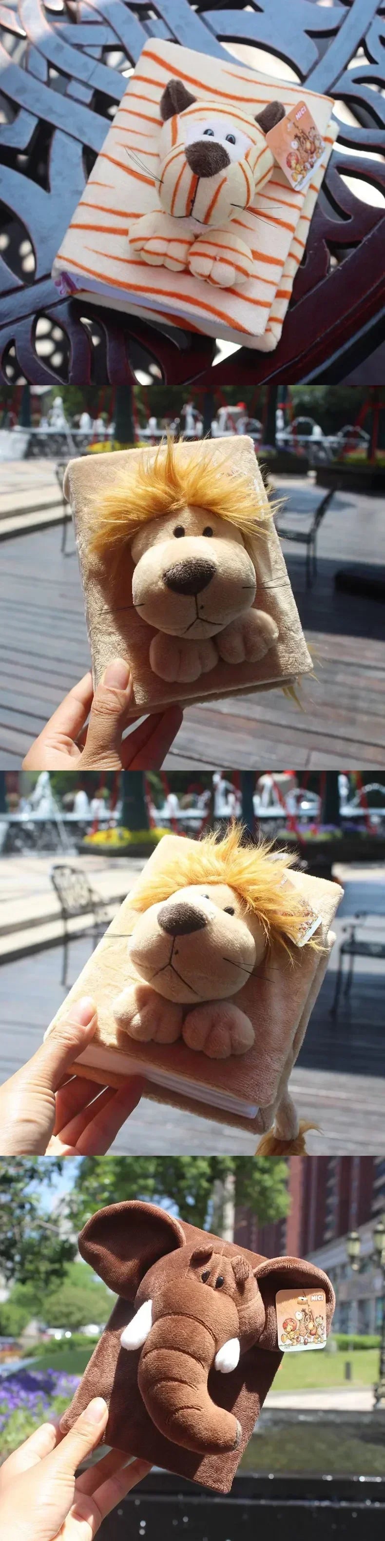 100 Pages 3D Cartoon Plush Animal Photo Album With Slip In Case For Baby Growth Memory Photos Keepsake Gift