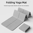 Foldable Yoga Mat Eco Friendly TPE Travel Folding Non Slip Double Sided For Pilates And Floor Workouts