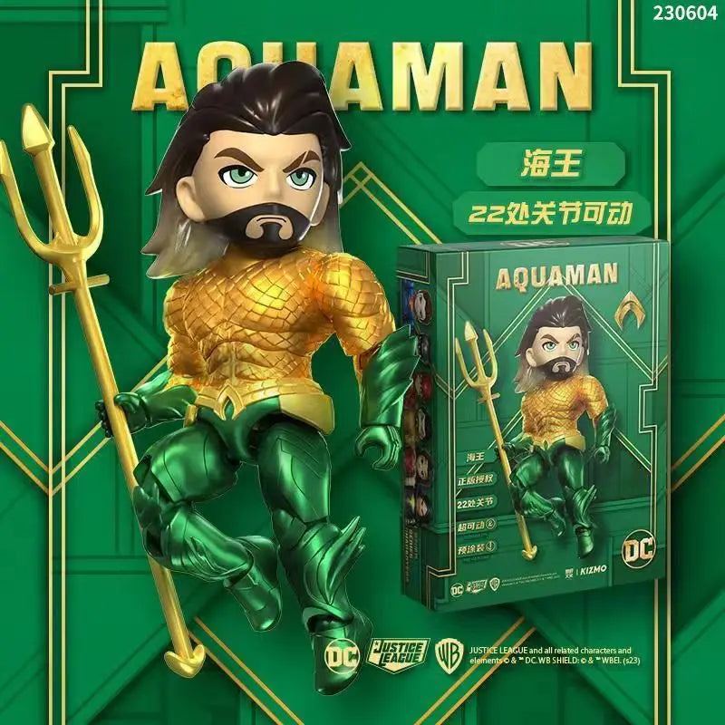 Fondjoy Justice League 10cm Action Figure Set Collectible Superman Batman Aquaman Black Adam Wonder Woman The Flash