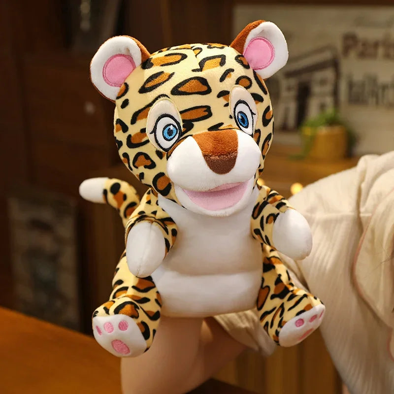 Kawaii Plush Finger Puppets Monkey And Tiger Educational Toy For Kids Learning And Imagination Gift