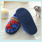 Spiderman Cartoon Printed Cotton Slippers For Kids Indoor Shoes Cozy Warmth For Autumn Winter Boys Slippers