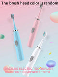 Electric Toothbrush For Adults With Soft DuPont Bristles Portable Battery IPX6 Waterproof Intelligent Oral Care