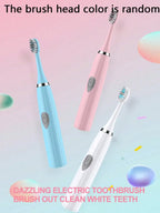 Electric Toothbrush For Adults With Soft DuPont Bristles Portable Battery IPX6 Waterproof Intelligent Oral Care