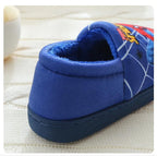 Spiderman Cartoon Printed Cotton Slippers For Kids Indoor Shoes Cozy Warmth For Autumn Winter Boys Slippers
