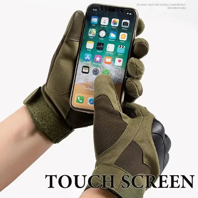 Motorcycle Camping Cycling Hiking Rock Climbing Tactical Gloves Touch Screen Design For Full Hand Protection
