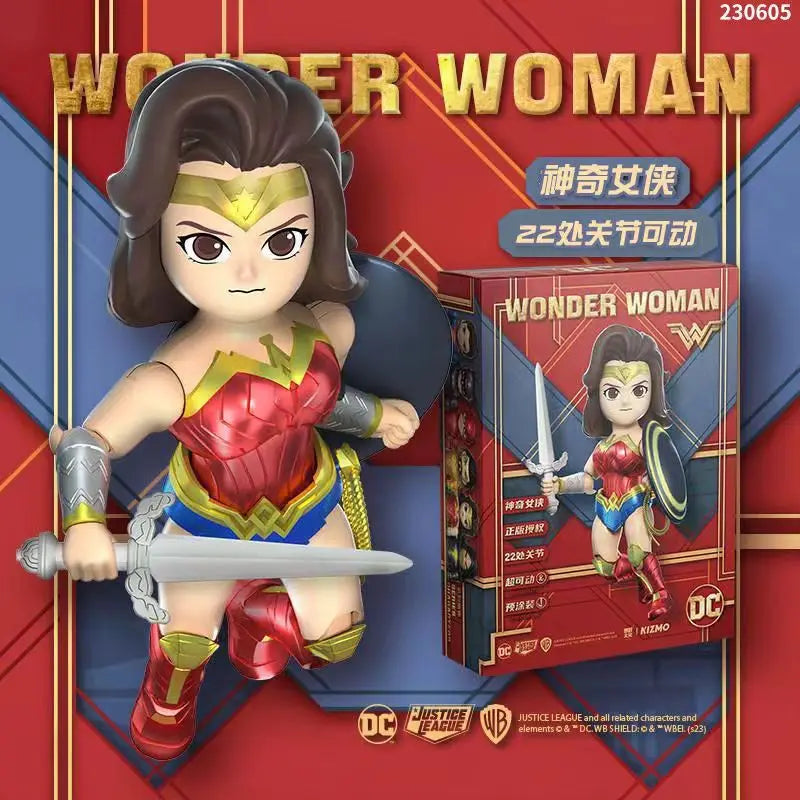 Fondjoy Justice League 10cm Action Figure Set Collectible Superman Batman Aquaman Black Adam Wonder Woman The Flash