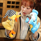 Kawaii Plush Finger Puppets Monkey And Tiger Educational Toy For Kids Learning And Imagination Gift