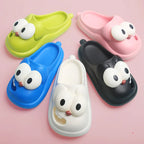 "Meet the cutest and funniest slippers you'll ever wear—Tongue Kiss Big Eye Dog Slippers! 🐶💋"