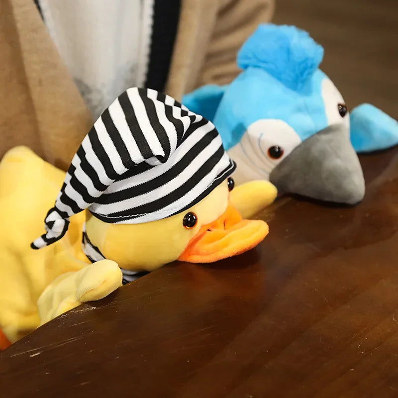 Kawaii Plush Finger Puppets Monkey And Tiger Educational Toy For Kids Learning And Imagination Gift