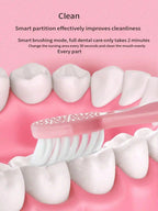 Electric Toothbrush For Adults With Soft DuPont Bristles Portable Battery IPX6 Waterproof Intelligent Oral Care