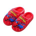 Spiderman Cartoon Printed Cotton Slippers For Kids Indoor Shoes Cozy Warmth For Autumn Winter Boys Slippers